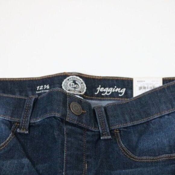 NWT Girls Denim Jeggings size 12 1/2  Dark Blue - Picture 2 of 5